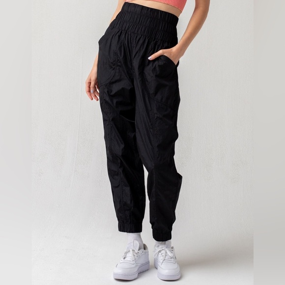Free People FP Movement The Way Home Womens Jogger Pants Black Sz XS - Picture 1 of 8